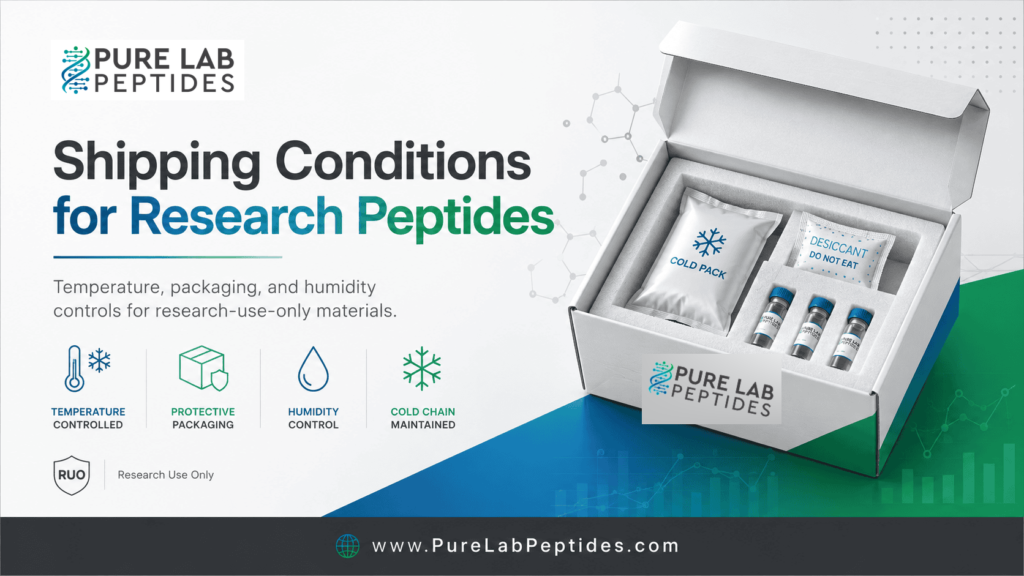 Shipping conditions for research peptides article image from Pure Lab Peptides